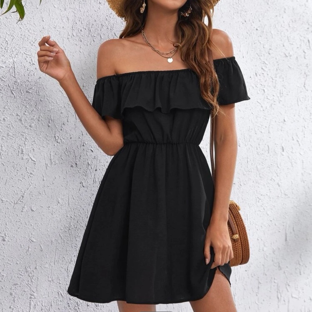 Ruffle Off Shoulder Dress